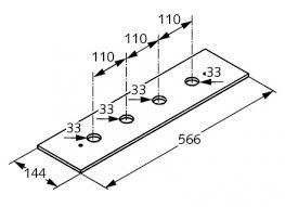 Видимая часть монтажной панели Kludi позолоченный 1602145